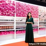 Home 13 메이크업아티스트의 뷰티 박람회 준비 과정 - **Vibrant Beauty Salon Stand Experience:**
A bustling, beautifully designed beauty salon stand a...
